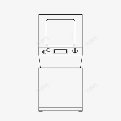 洗衣机和烘干机电器建筑图标svg_新图网 https://ixintu.com 建筑 洗衣机和烘干机 电器