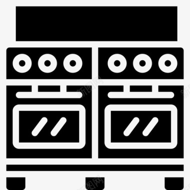 双烤箱家用电器图标图标