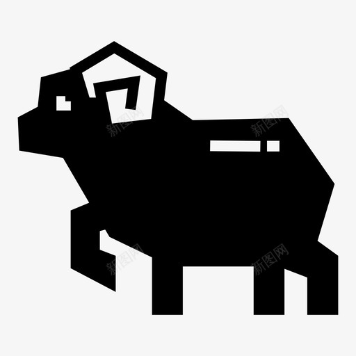 绵羊动物山羊图标svg_新图网 https://ixintu.com 公羊 动物 动物园 可爱的动物字形 山羊 绵羊 羔羊