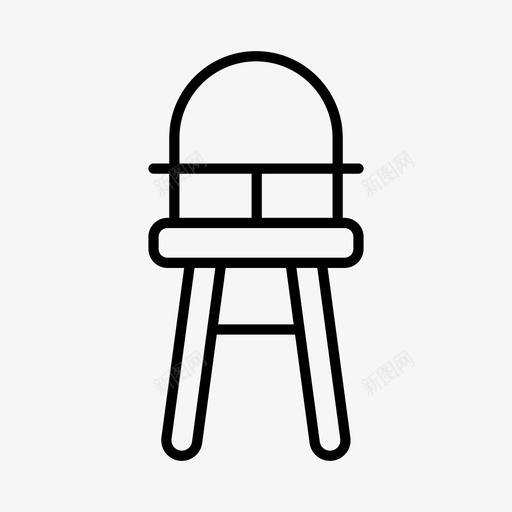 高脚椅婴儿婴儿椅图标svg_新图网 https://ixintu.com 儿童 婴儿 婴儿椅 用餐时间 高脚椅
