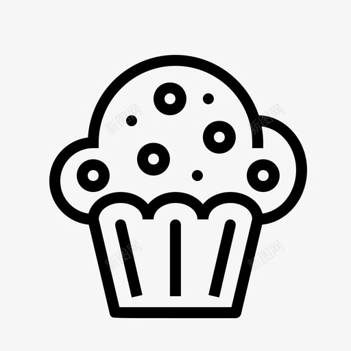 松饼杯形蛋糕马德琳图标svg_新图网 https://ixintu.com 杯形蛋糕 松饼 甜食 食品脂肪轮廓 马德琳