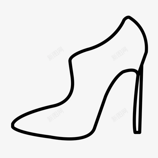 靴子时装鞋类图标svg_新图网 https://ixintu.com 女式时装 时装 靴子 鞋类 高跟鞋