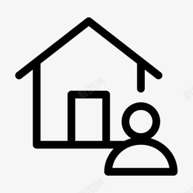 用户房屋人员庇护所图标图标