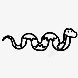 蛇身蛇身蟒蛇爬行动物图标高清图片