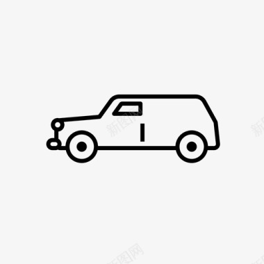 小型货车汽车经典图标图标