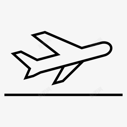 起飞飞机飞行图标svg_新图网 https://ixintu.com 升空 起飞 飞机 飞机场 飞行