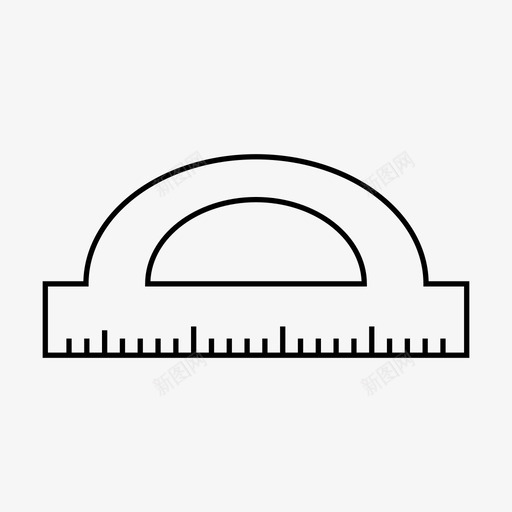 量角器距离测量图标svg_新图网 https://ixintu.com 尺寸 尺线 测量 直尺 米 距离 量角器