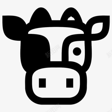 牛动物牲畜图标图标