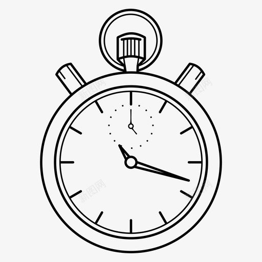 秒表计时器时钟时间图标svg_新图网 https://ixintu.com 时钟时间 秒表 计时器