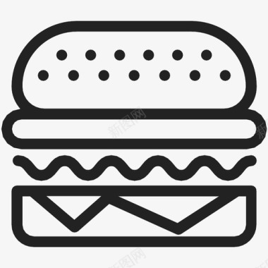 汉堡芝士汉堡午餐图标图标