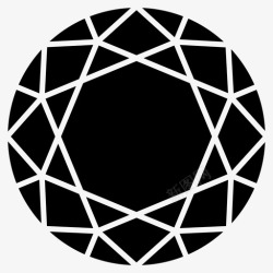 黑钻石钻石宝石石头图标高清图片