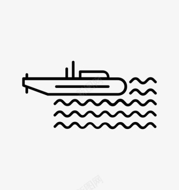 潜艇军队舰船图标图标