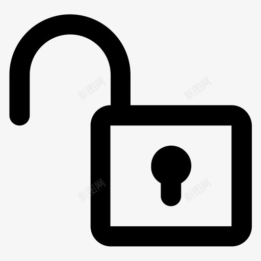 解锁释放打开图标svg_新图网 https://ixintu.com 安全锁 打开 解封 解锁 释放