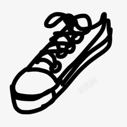 脚绘运动鞋匡威脚图标高清图片