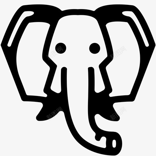大象脸亚洲象小象图标svg_新图网 https://ixintu.com 亚洲象 厚皮动物 大象脸 小象