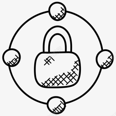 网络保护网络安全数字技术图标图标