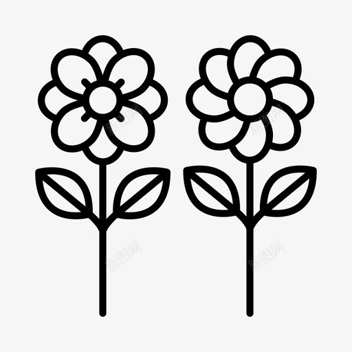 花卉植物学花园图标svg_新图网 https://ixintu.com 春天 植物学 花卉 花园