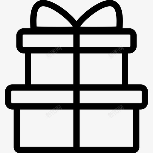 两个礼盒绑在一起礼盒图标svg_新图网 https://ixintu.com 两个礼盒绑在一起 礼盒