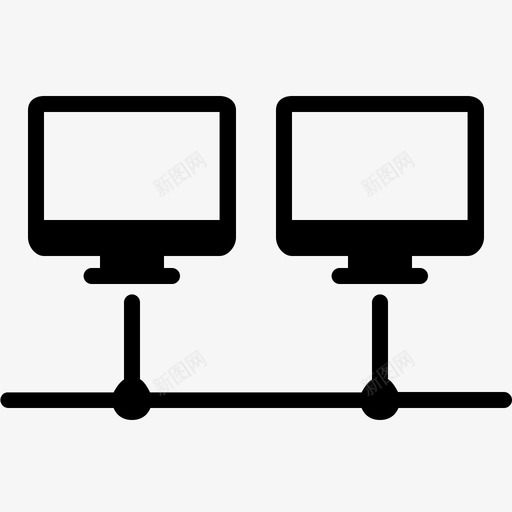 两台计算机连接显示器网络图标svg_新图网 https://ixintu.com 两台计算机连接 显示器 网络 设备可靠响应