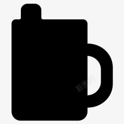 玻璃口杯小口杯冷饮玻璃杯图标高清图片