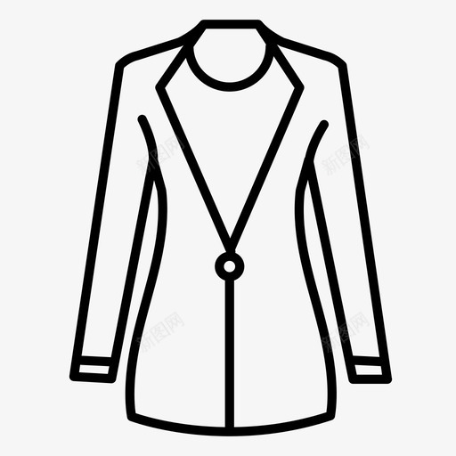 外套衣服时装图标svg_新图网 https://ixintu.com 外套 女装 时装 衣服