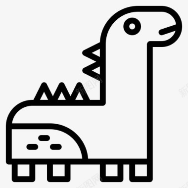 恐龙动物娃娃图标图标
