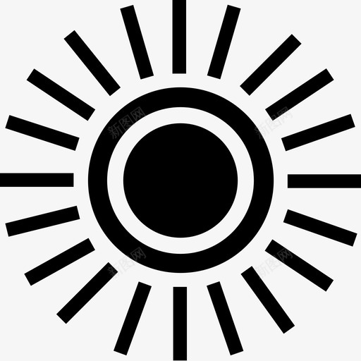 太阳能量能量中心图标svg_新图网 https://ixintu.com 光 太阳 热 能量 能量中心