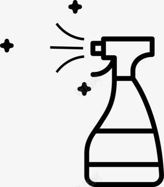 喷雾瓶清洁剂图标图标