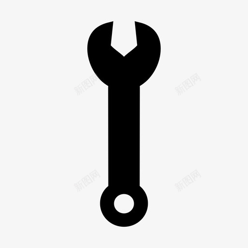 扳手旋转工具图标svg_新图网 https://ixintu.com 工具 扳手 扳手字形 旋转