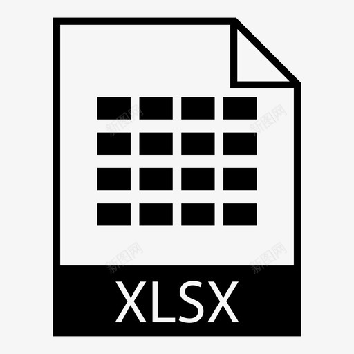 电子表格excel文件类型图标svg_新图网 https://ixintu.com excel microsoft xlsx 文件类型 文档格式 电子表格