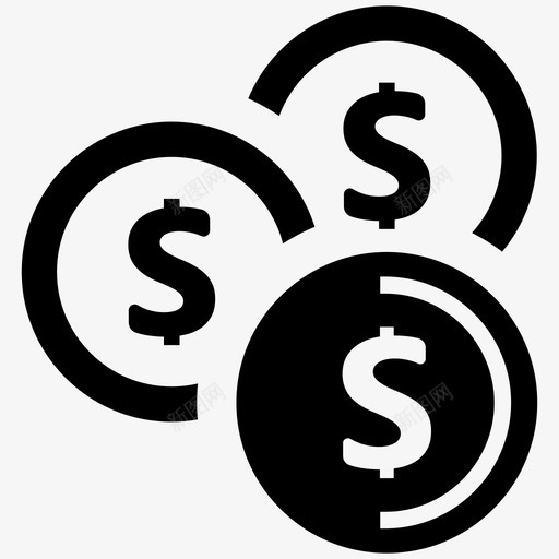 投资预算硬币图标svg_新图网 https://ixintu.com 商务办公室 投资 硬币 预算