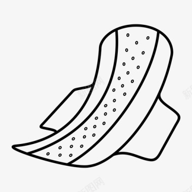 卫生巾月经周期带翅垫图标图标