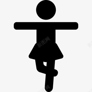 锻炼腿人动作的女人图标图标