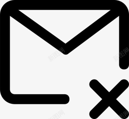 邮件删除信封邮寄图标图标