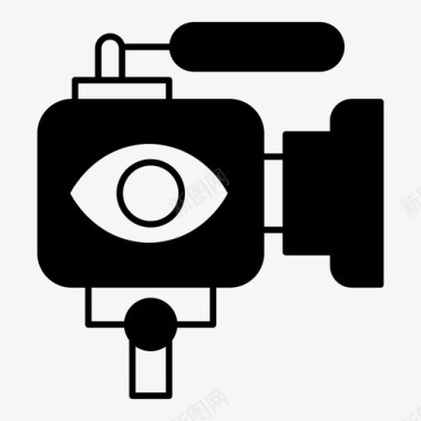 直播摄像机数字营销符号图标图标