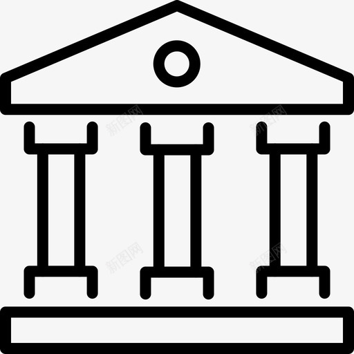 银行大楼柱子图标svg_新图网 https://ixintu.com 大楼 柱子 金融 银行 银行线路