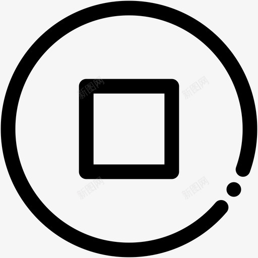 停止用户界面图标svg_新图网 https://ixintu.com 停止 用户界面