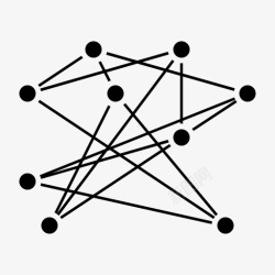 网格社交分布式网络社区连接图标高清图片