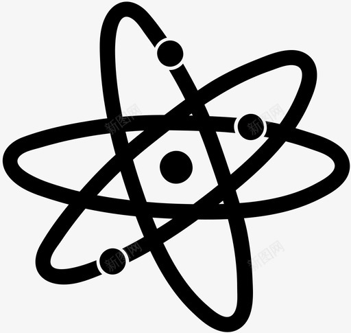 原子粒子物理图标svg_新图网 https://ixintu.com 原子 物理 科学 粒子 量子