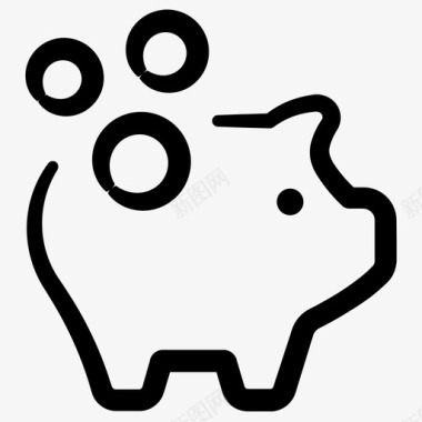 小猪小猪储蓄小猪银行图标图标
