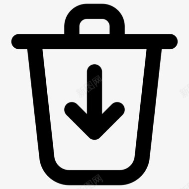 垃圾桶删除基本行图标图标