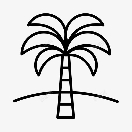 棕榈树观光旅游图标svg_新图网 https://ixintu.com 度假 旅游 棕榈树 热带 观光