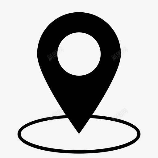 位置定位销地图图标svg_新图网 https://ixintu.com 位置 地图 地图位置 定位销