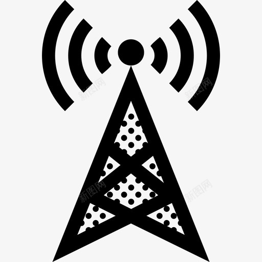 天线通信互联网图标svg_新图网 https://ixintu.com 互联网 信号 其他点 天线 网络 通信