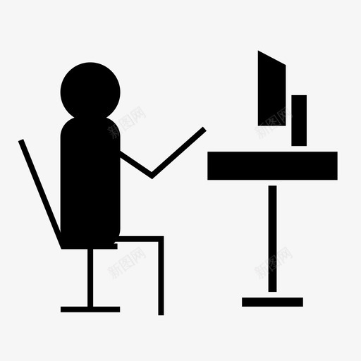 用户工作计算机互联网图标svg_新图网 https://ixintu.com 互联网 在线 教育 用户工作 计算机