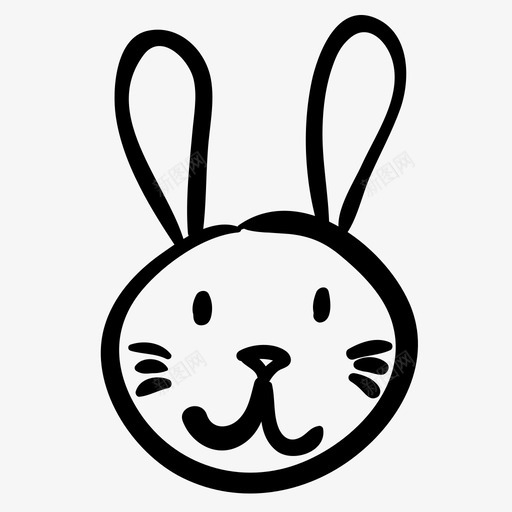 兔子手绘图标svg_新图网 https://ixintu.com 兔子 手绘