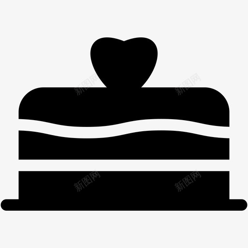 结婚蛋糕情人节礼物爱情填充图标svg_新图网 https://ixintu.com 情人节礼物 爱情填充 结婚蛋糕