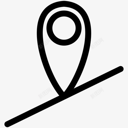 位置标记地图销道路图标svg_新图网 https://ixintu.com 位置标记 地图和导航 地图销 道路