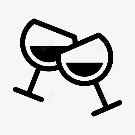 葡萄酒瓶子杯子图标svg_新图网 https://ixintu.com 杯子 玻璃杯 瓶子 葡萄酒 酒厂