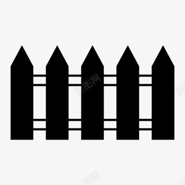 篱笆栅栏花园图标图标